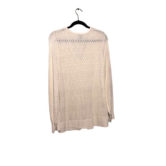 TORRID POINTELLE PULLOVER DRAWSTRING TIE NECK SWEATER SIZE 2 (18/20) - Picture 4 of 8